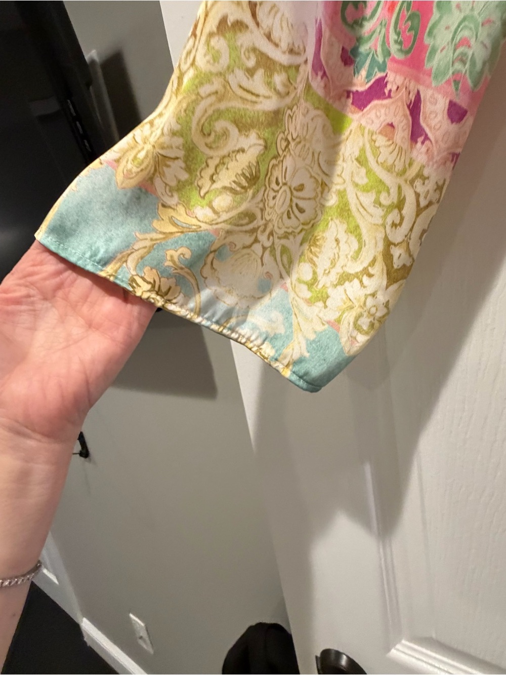Zara Pink and Green Floral Blouse size XS - Picture 3 of 8